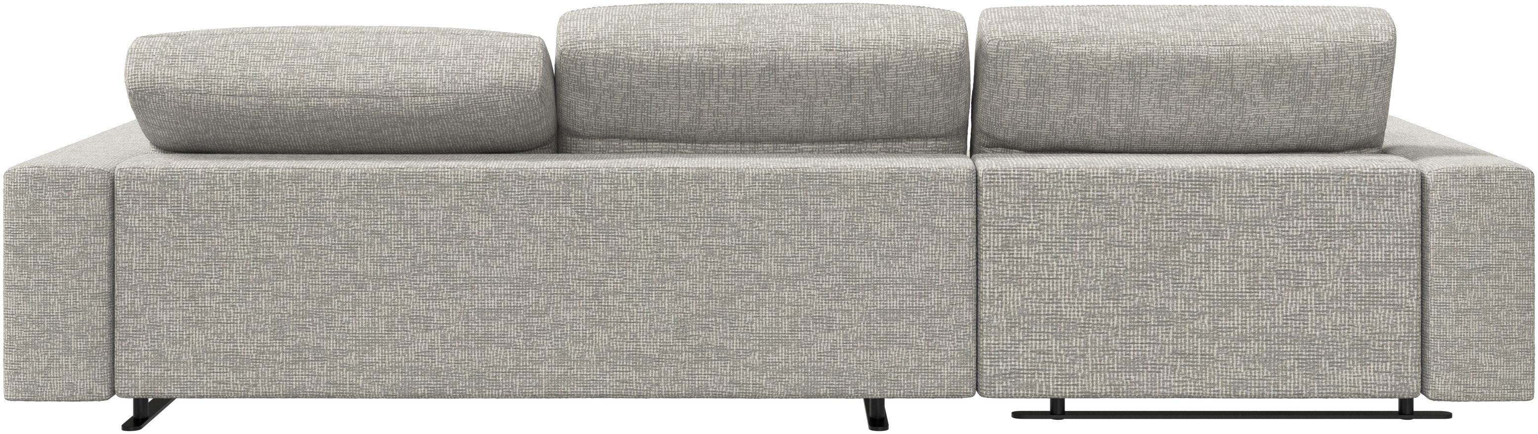Hampton sofa with adjustable back, resting unit and storage both